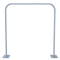 Lean-on hoop made of flat steel | 50 x 12 mm | in bent design | without cross bar | total width: 750 mm | hot-dip galvanized